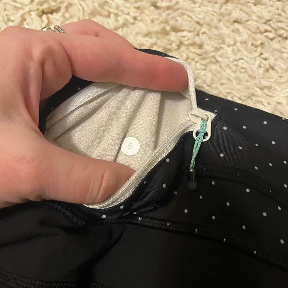 lululemon black cropped leggings size 6